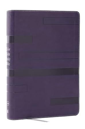 NKJV Color Code Study Bible, Revealing God&#39;s Truth Color by Color, Purple Leathersoft, Red Letter