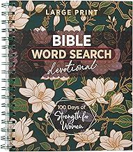 Bible Word Search Devotional Lg Pr 100 Days of Strength for Women