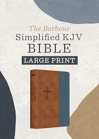 KJV Simplified Bible Large Print Rust and Stone Cross