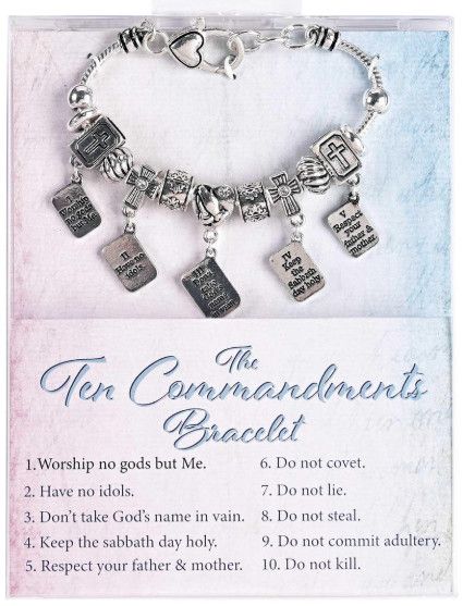 Bracelet 10 Commandments Silver-Plated