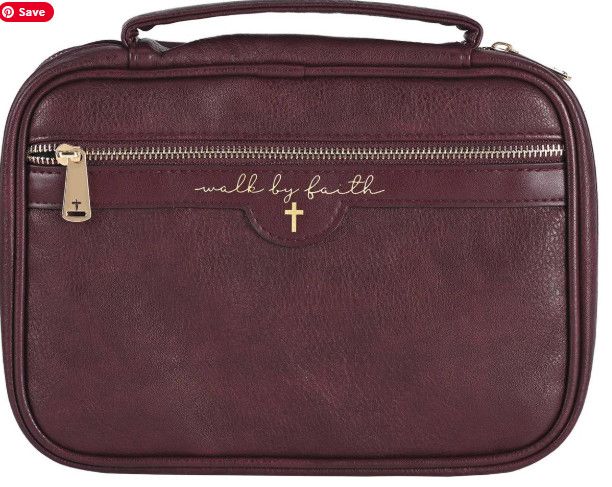 Bible Case Walk By Faith Burgundy XLarge
