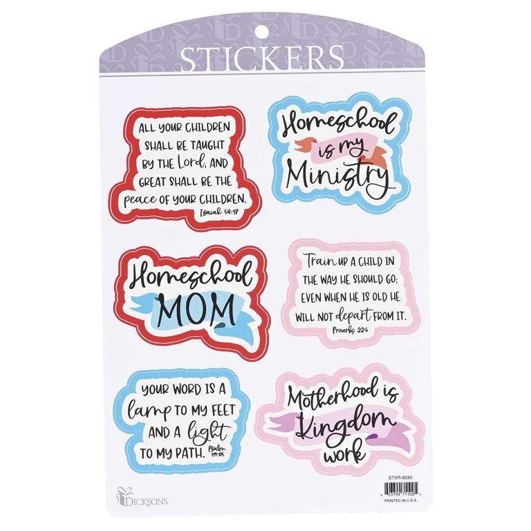 Homeschool Mom Retro Stickers
