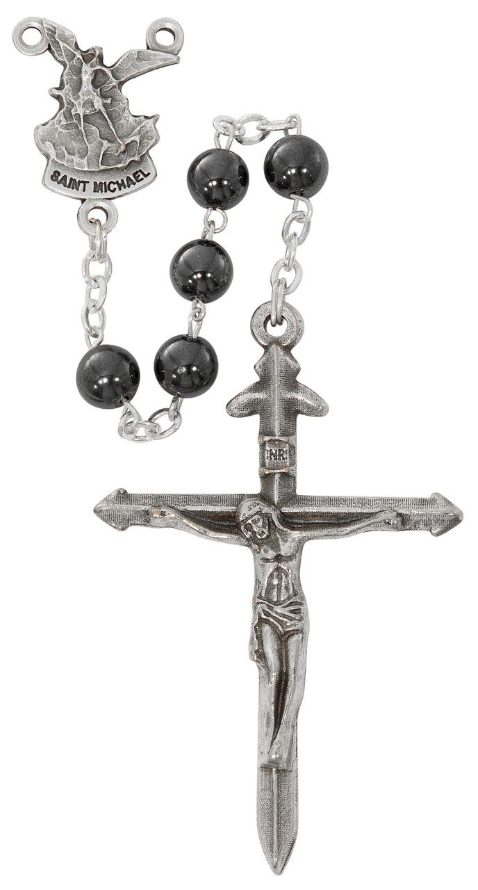 6MM HEMATITE ST. MICHAEL ROSARY