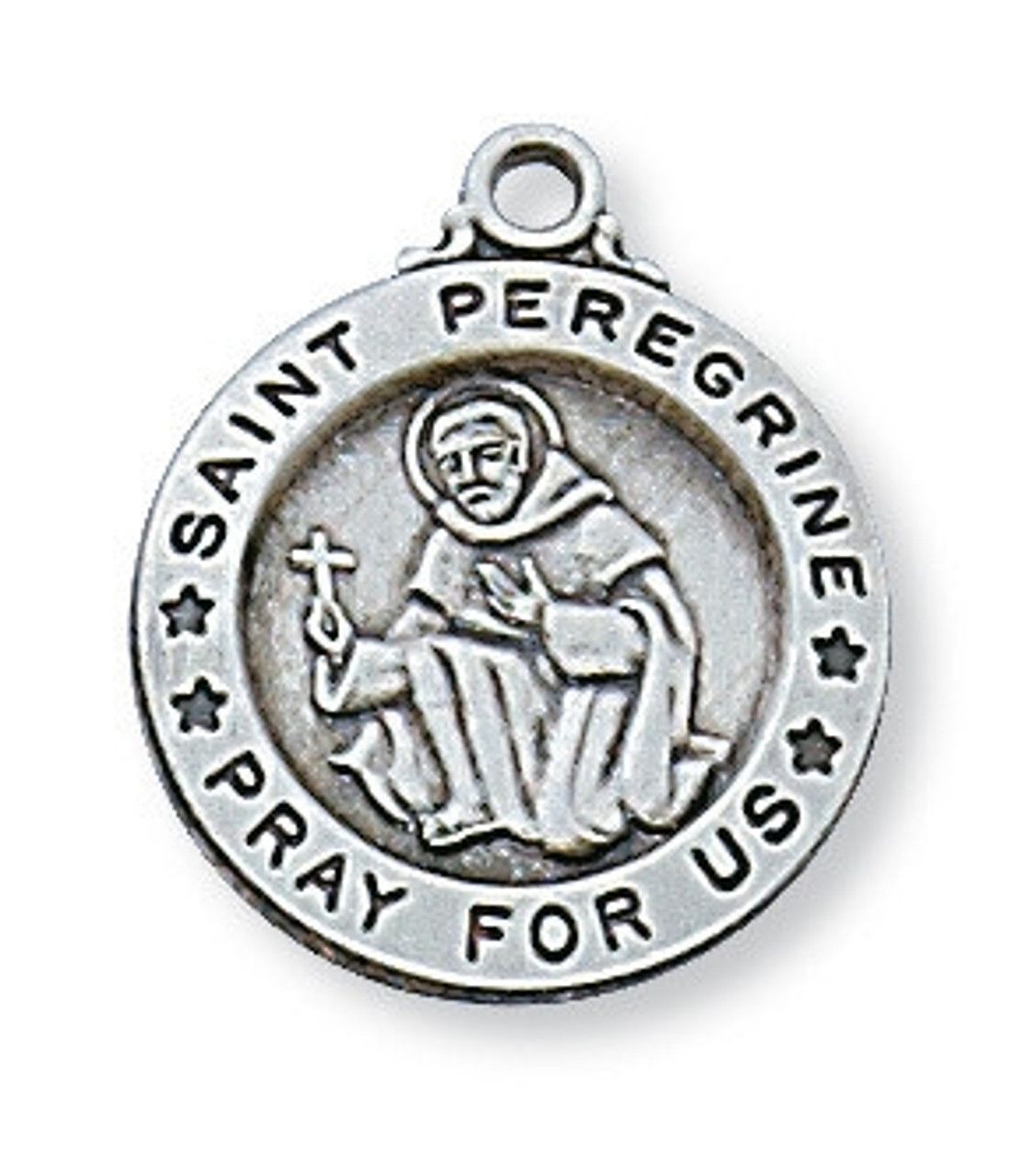 Sterling Silver Small St. Peregrine Pendant