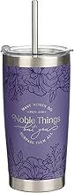 Noble Things Lavender Floral Tumbler