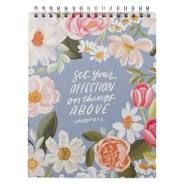 Things Above Blue Floral Wire Bound Notepad