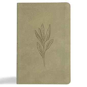 CSB Thineline Bible Sage Suede