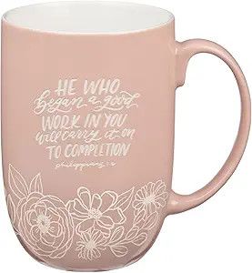 Good Work pink floral mug