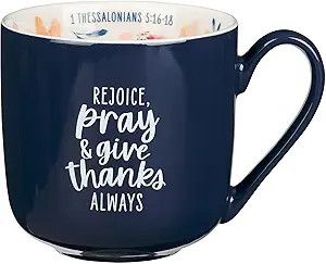 Rejoice- Blue mug