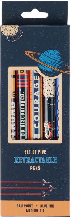 Be Courageous Blue Ink Ballpoint Pen Set - Joshua 1:9