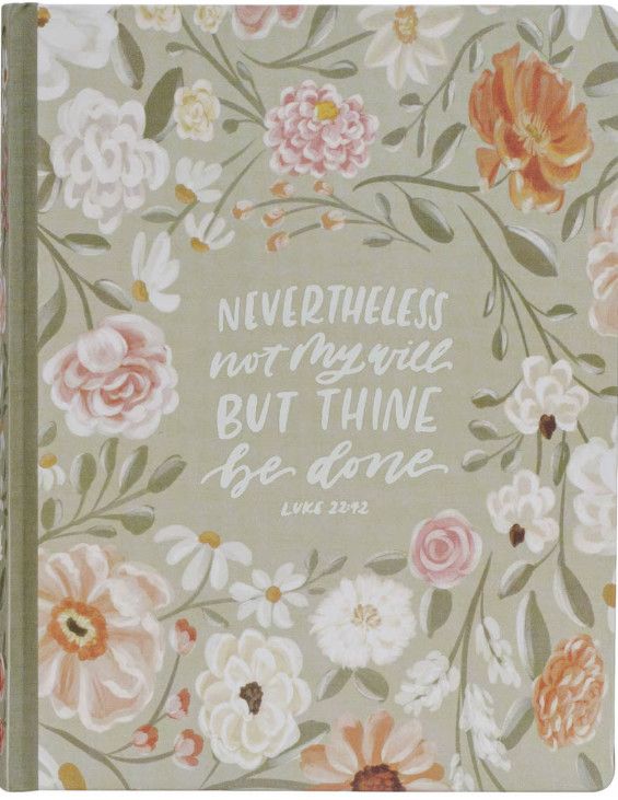 KJV Sage Green Floral Hardcover Amelia Collection Large Print Note-taking Bible