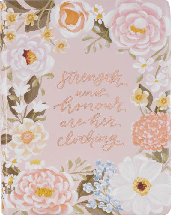 KJV Peach Floral Margo Collection Faux Leather Note-taking Bible