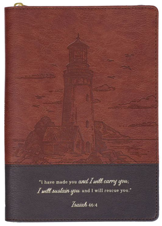 I Have Made You Brown Journal with Zipper Closure - Isa 46:4