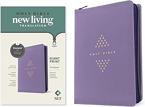 NLT Giant Print Compact Lavender Zippered