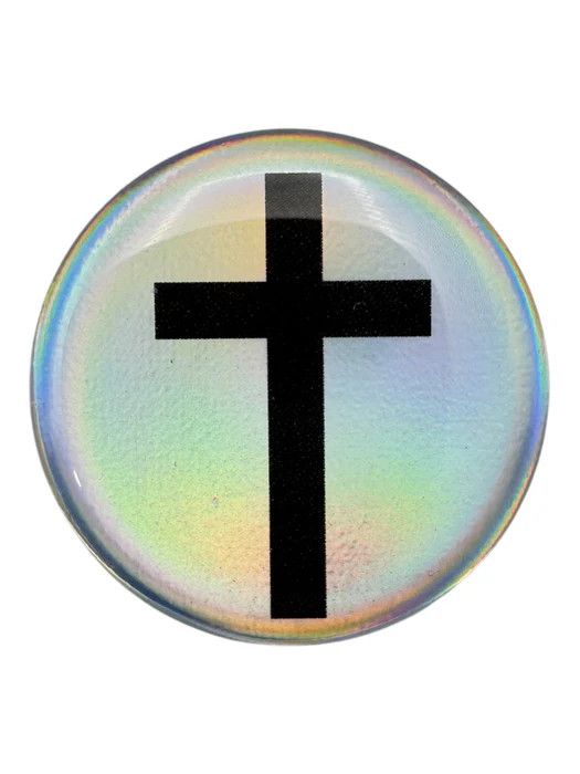Tap to Pray sticker- Crystal cross