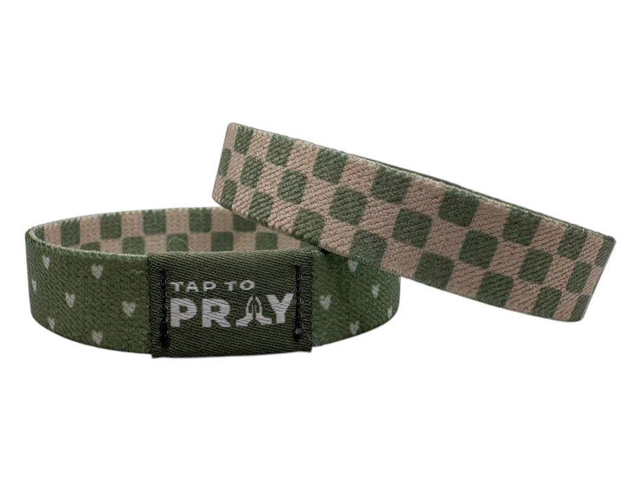 Tap to Pray bracelet- Cottage &amp; tile- large