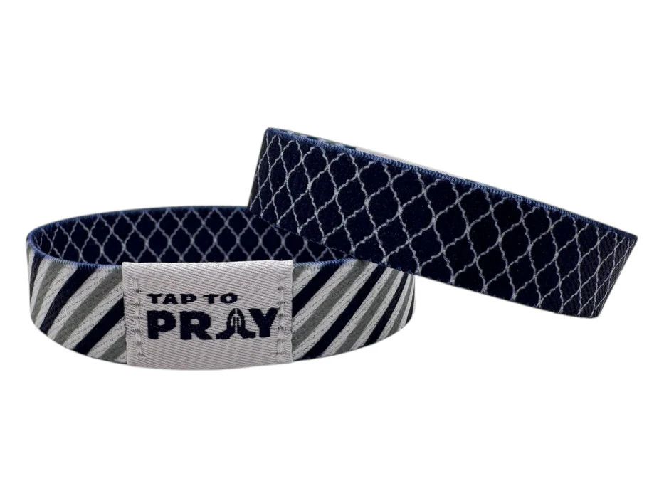 Tap to Pray Bracelet- Graphite and ink-small