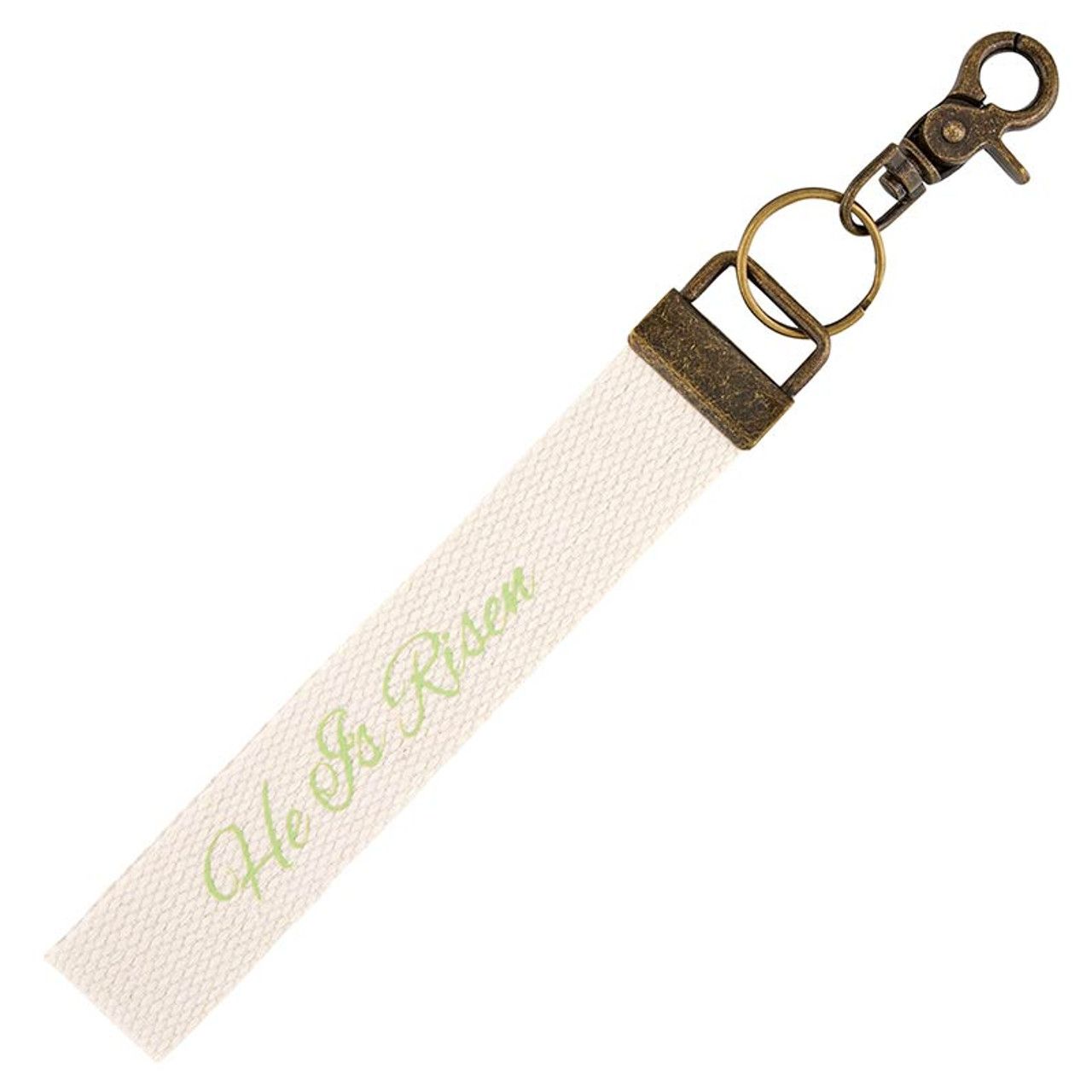 Canvas Keychain He is Risen