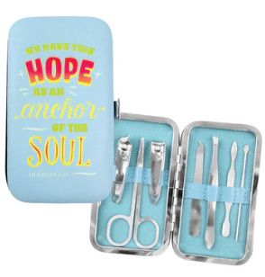 Manicure Set, Teal – Hope, Hebrews 6:19