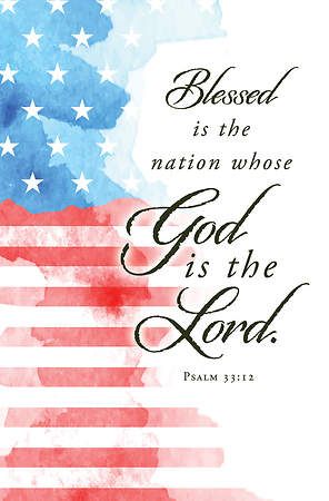 Bless is the Nation Patriotic Regular Size Bulletin Pk of 100