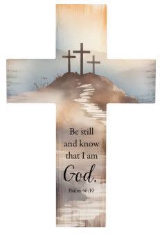 Wall Cross - Be Still and Know 9-1/4 x 14