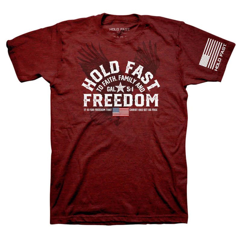 Hold Fast Tee- Freedom Eagle Crest, Size: S