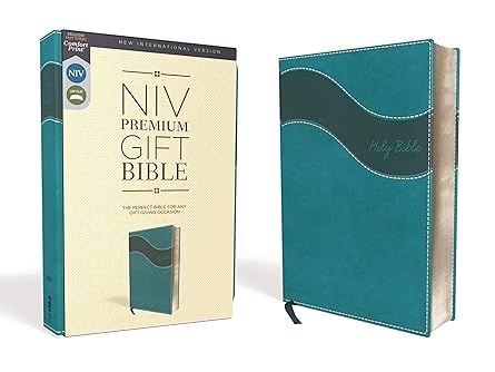 NIV Premium Gift Bible Leathersoft Teal Red Letter Comfort Print