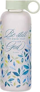 Glass Water Bottle Be Still and Know