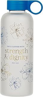 Glass Water Bottle Strength and Dignity Prov. 31:25