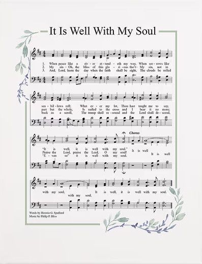 Well With My Soul Hymn 12&#39; x 9&#39;