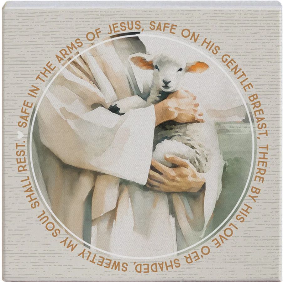 Safe in the Arms of Jesus 5&quot; Square