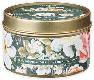 Tin Candle Floral Teal Be Still Ps. 46:10