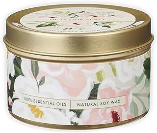 Tin Candle Floral Pink Strength and Dignity Prov. 31:25