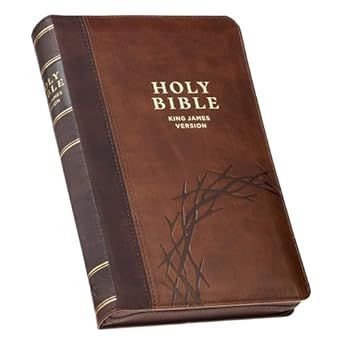 KJV Bible Deluxe Gift Faux Leather Amazing Grace, Two-tone w/zipper Isa. 53:5