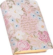 KJV Bible Giant Print Faux Leather Pink Floral Printed Jer. 29:11