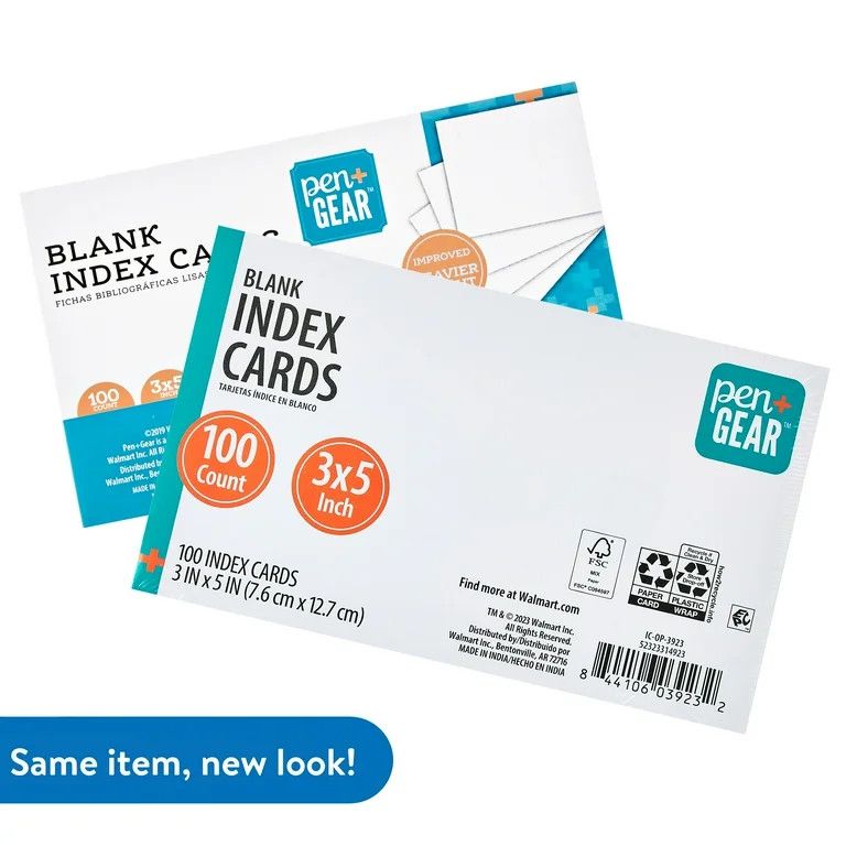 Blank Index Cards