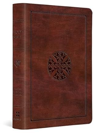 ESV Lg Print Brown Mosaic Cross