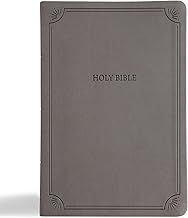NASB 2020 Large Print Thinline Bible Charcoal Leathertouch