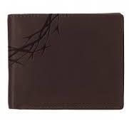 Wallet Leather Brown Crown of Thorns/Amazing Grace