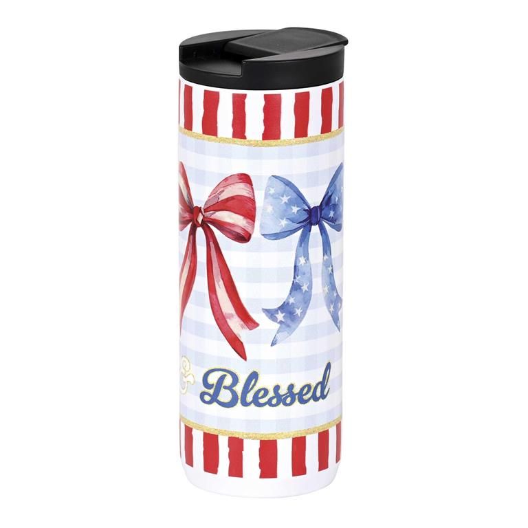 Mug Red White Blue Blessed