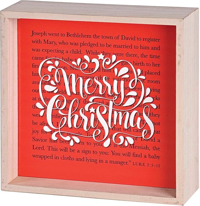 Table Top 2 Sided frame with Red Truck/Merry Christmas