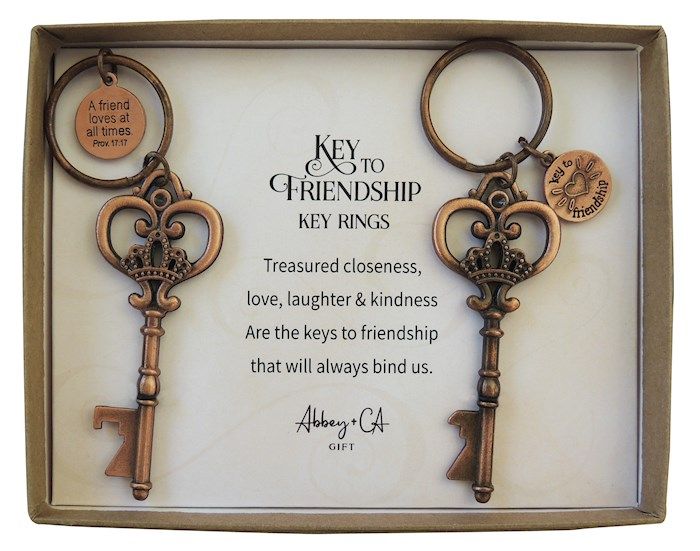 Key to Friendship Keyring set