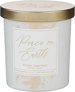 Candle - Peace On Earth-Glass W/Metal Lid