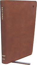 Large Print NET Thinline  Bible  Brown Leathersoft