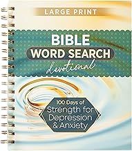 Large Print Bible Word Search Devotional 100 Days of Strength for Depression &amp; Anxiety