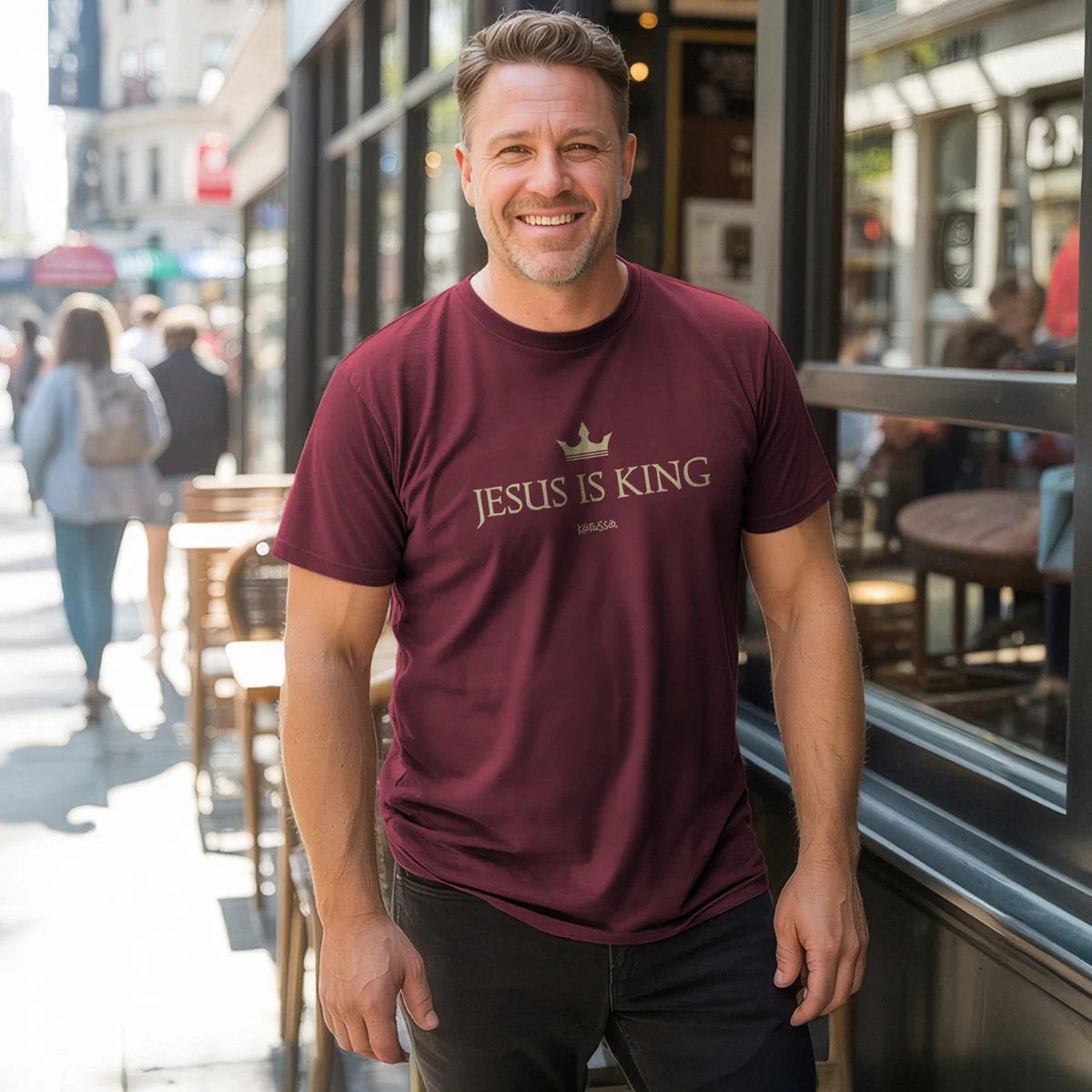 Jesus is King Tee, Size: S