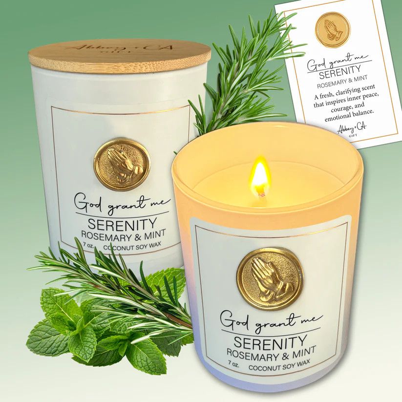 Serenity  Rosemary &amp; Mint Candle 7 oz