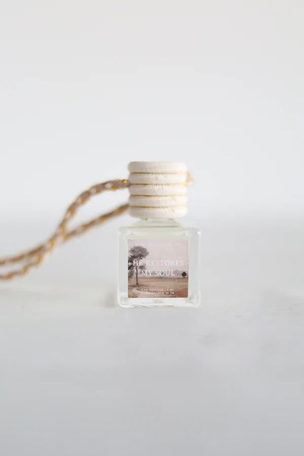 He Restores My Soul - Car Scent Diffuser:  Tobacco &amp; Caramel