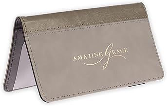 Checkbook Wallet Taupe Amazing Grace Isa. 53:3