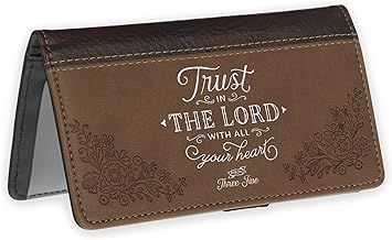 Checkbook Wallet Brown Two-tone Trust in the Lord Prov. 3:5-6